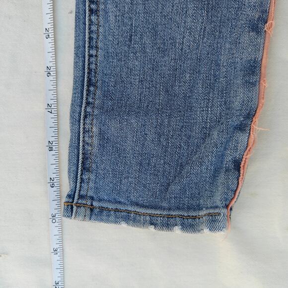 Rag & Bone/JEAN High Rise Skinny Jeans 26 Blue w/ Pink Side Stripe - Picture 9 of 9
